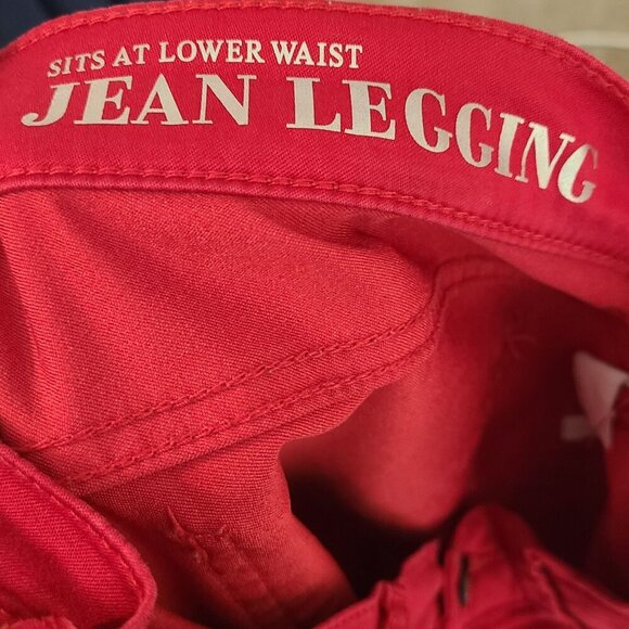 NY & Co. Women's Jean Legging Red Size 6 - Picture 7 of 7